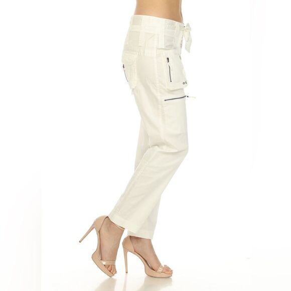 pete & greta Johnny Was Cargo Pants Size 2
NWOT - Ivory Off White Silky Bottoms - Picture 3 of 14